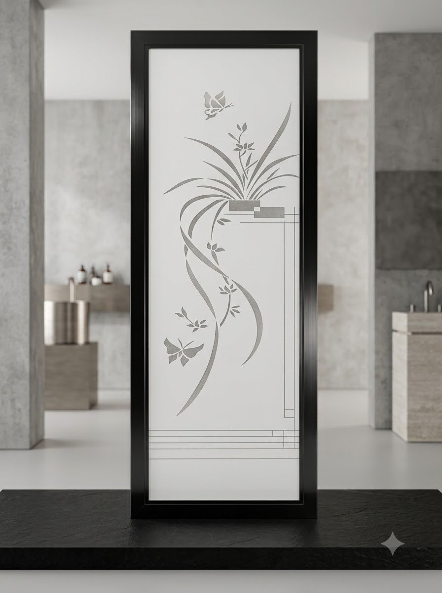 Slim frame aluminium door