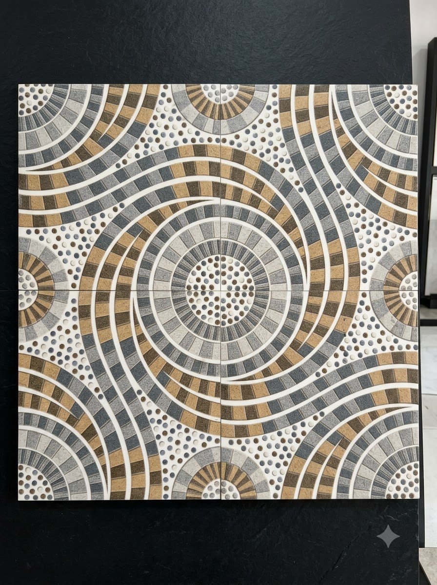 Designer floor tile