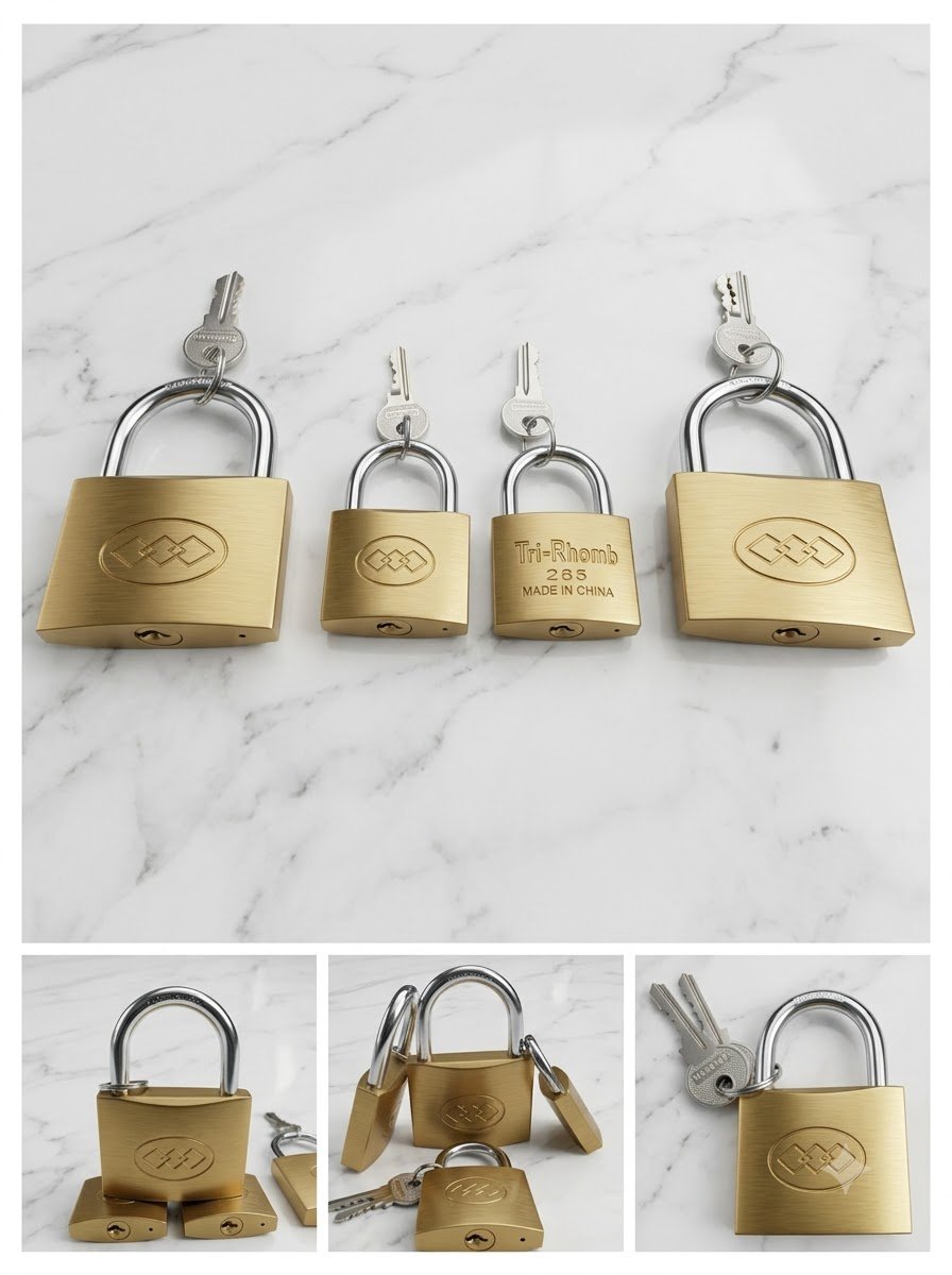 Security — Brass Padlocks With Keys