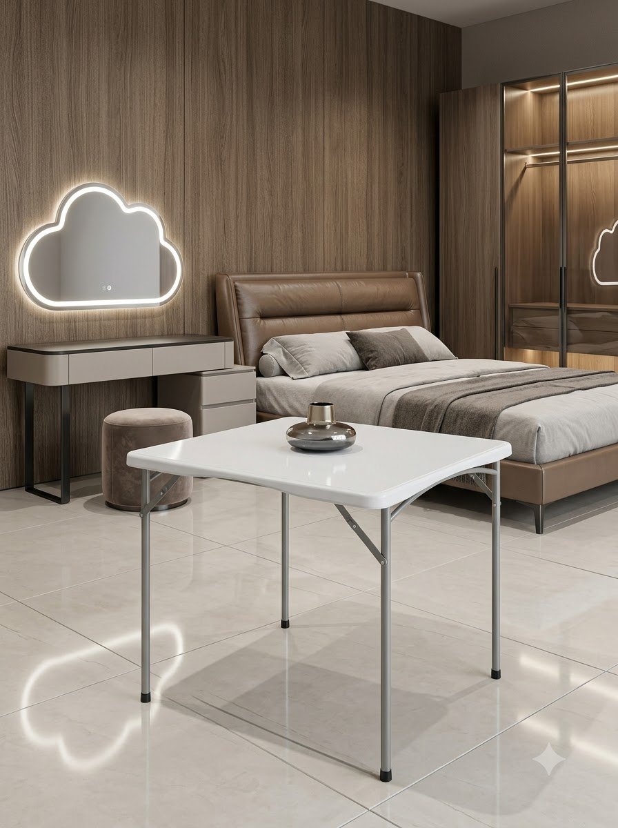 Bedroom — Bed, Wardrobe & Table Set