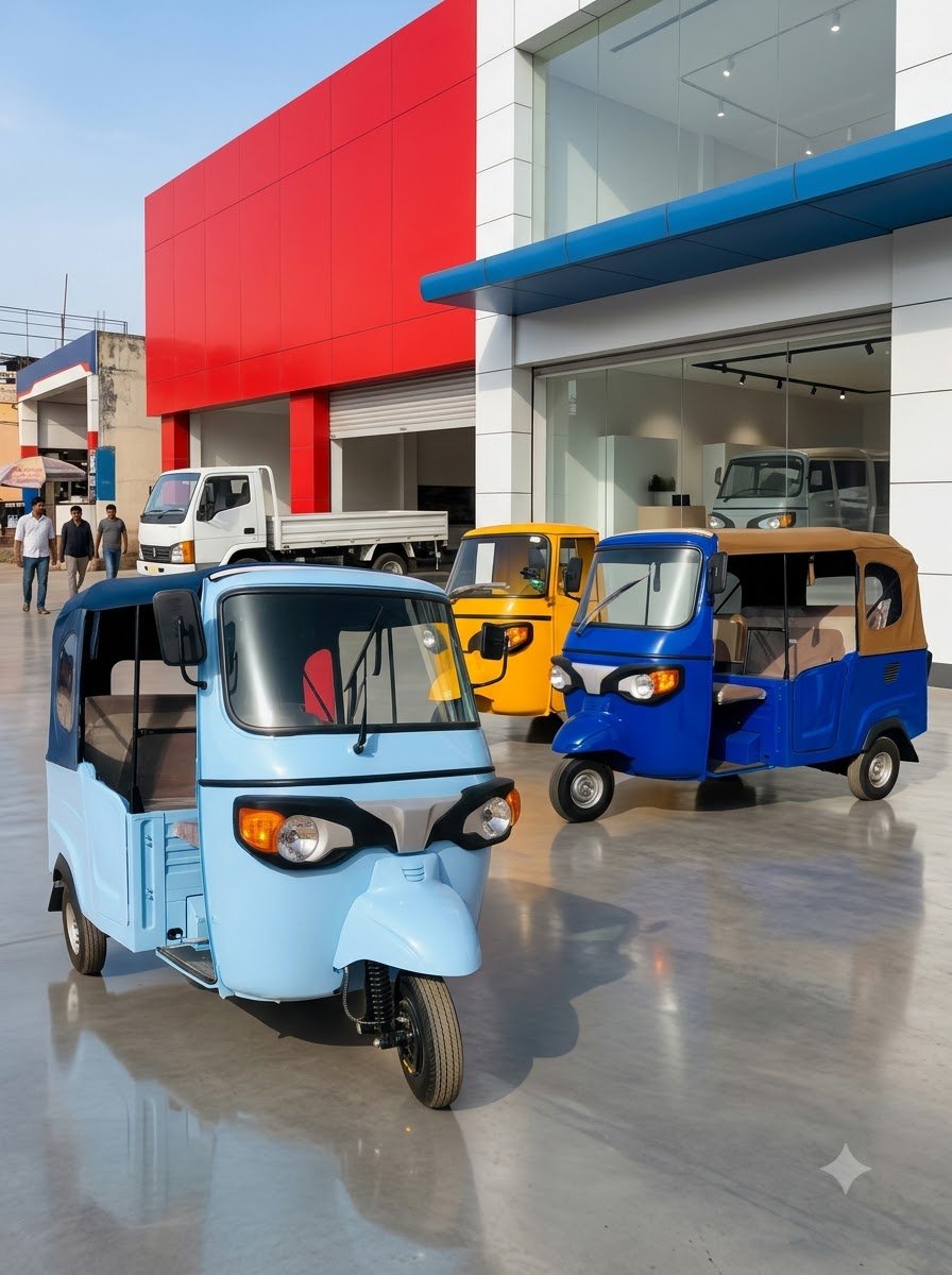 Piaggio — Passenger Auto — Blue, Dark Blue & Yellow